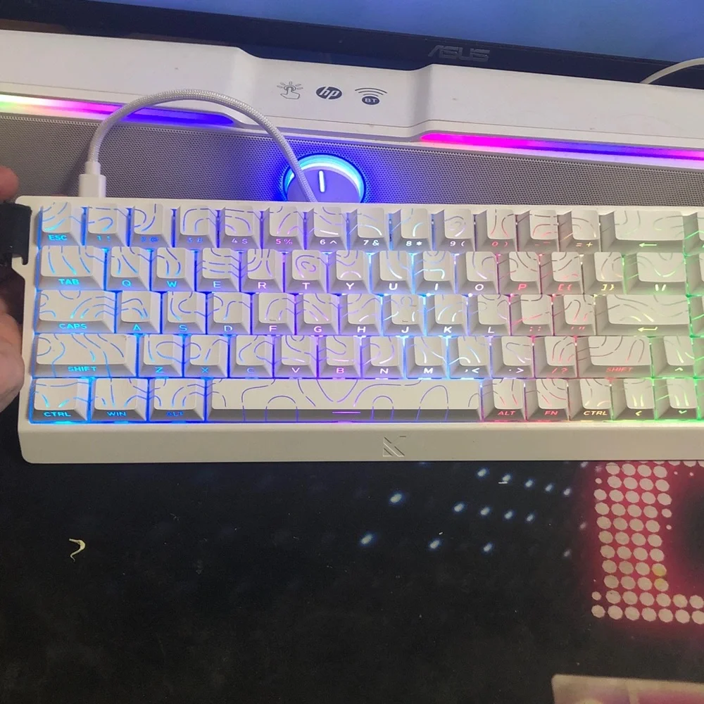 White RGB Mechanical Keyboard